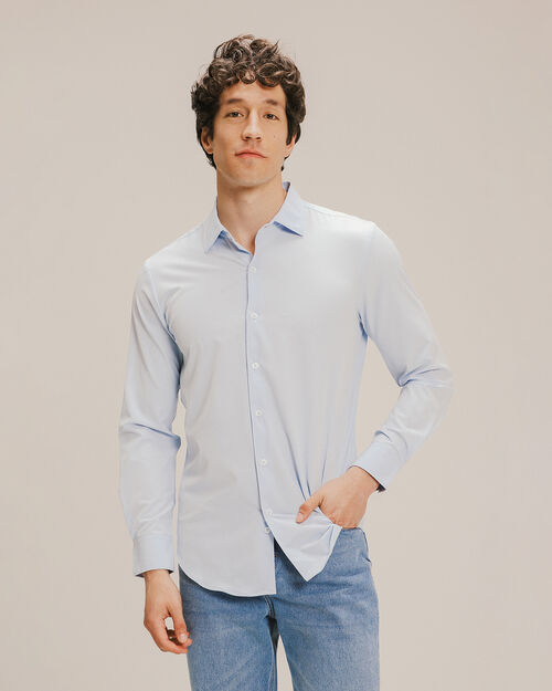Camisa Fit Slim Azul